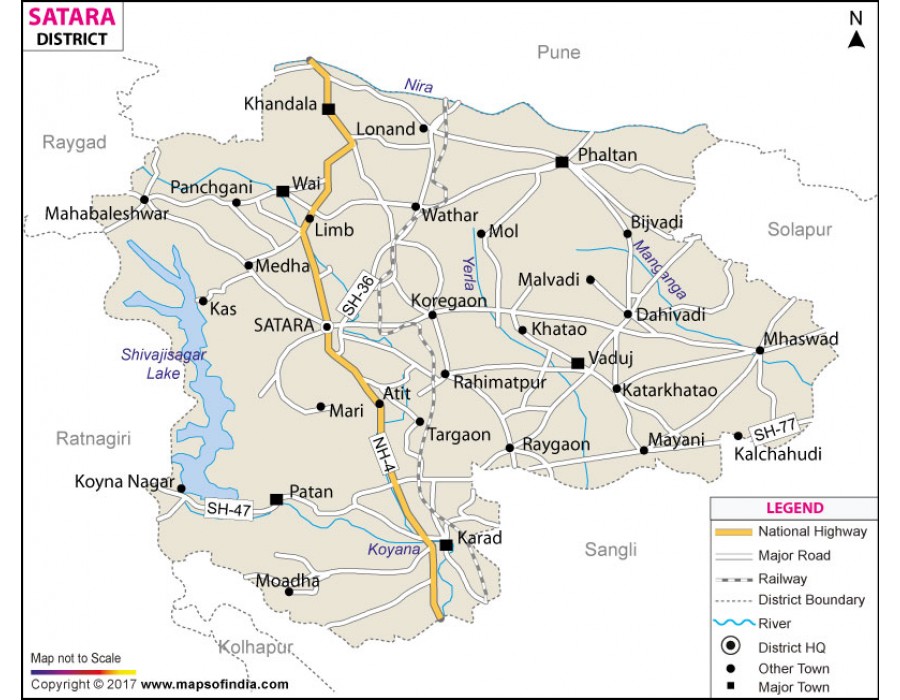 satara district tourist map